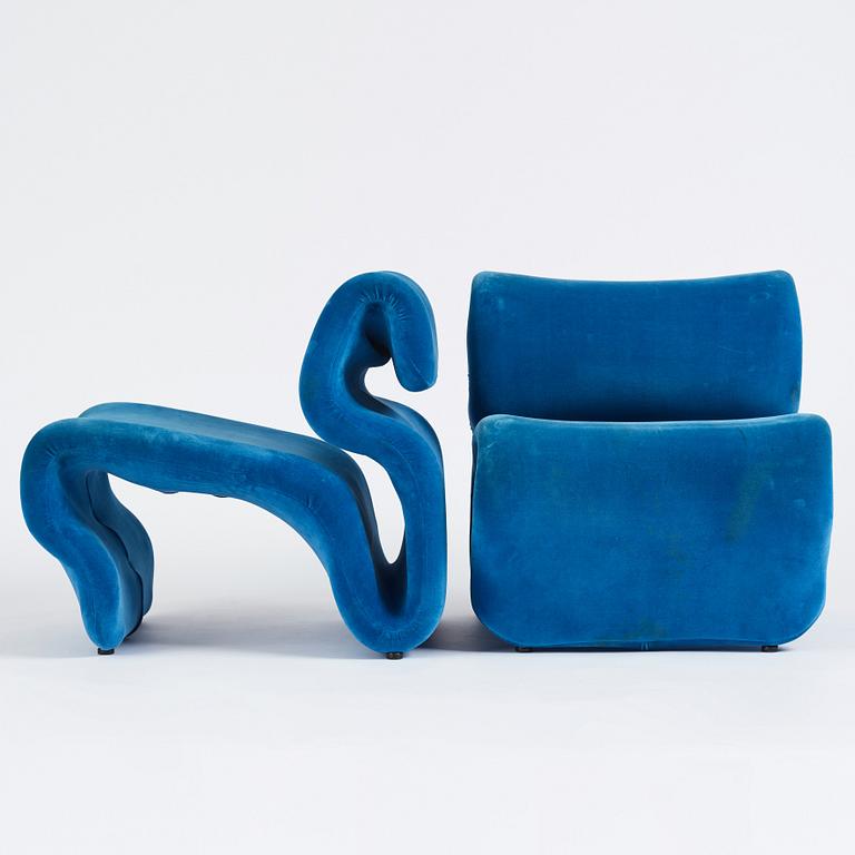 Jan Ekselius, a pair of lounge chairs, 'Etcetera', J.O. Carlssons Möbel AB, Vetlanda, 1960-70s.