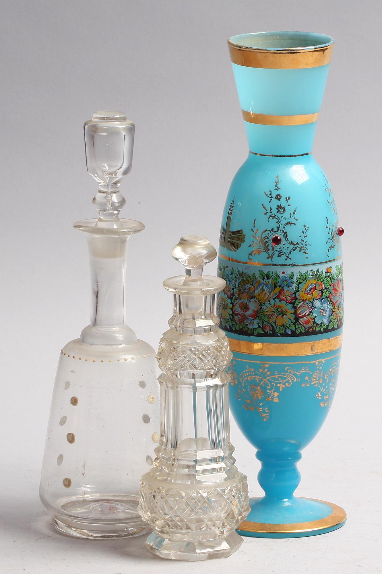 VAS samt KARAFFER, 2 st. Glas.