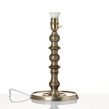 Estrid Ericson, a rare pewter table lamp model "A 87", Firma Svenskt Tenn, Stockholm, 1927.