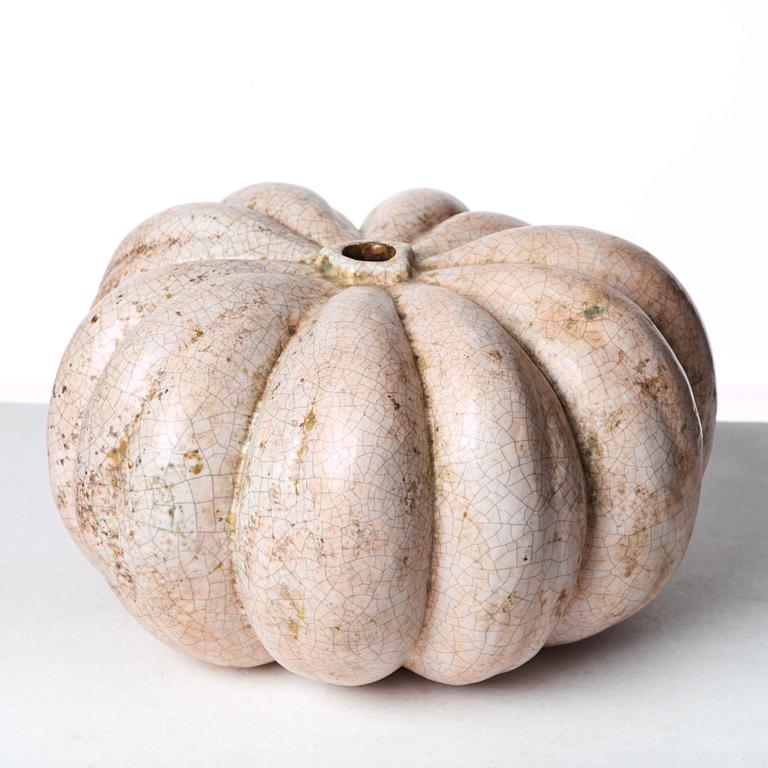 Hans Hedberg, a faience sculpture of a pumpkin, Biot, France.