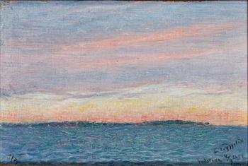 495. Erik Tryggelin, Rodnande skyar, Vadstena.