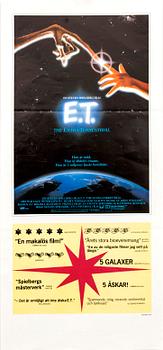 An Swedish 1982 film poster 'ET'.