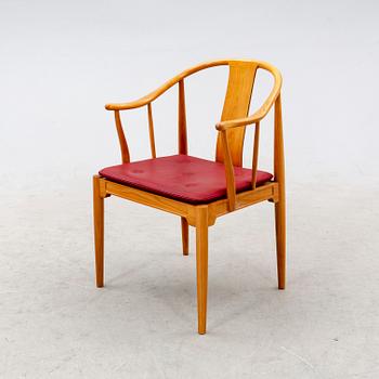 Hans J Wegner, a Kina-stilen armchair for Fritz Hansen, Denmark, dated 1994.