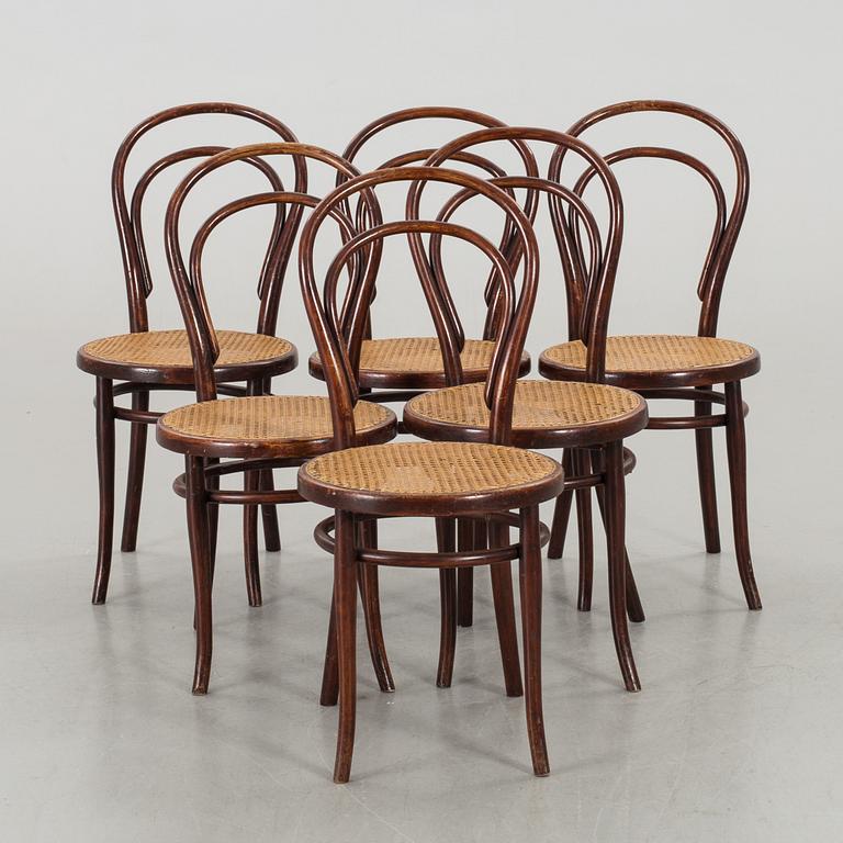 6 BENTWOOD CHAIRS THONET. 20TH CENTURY,