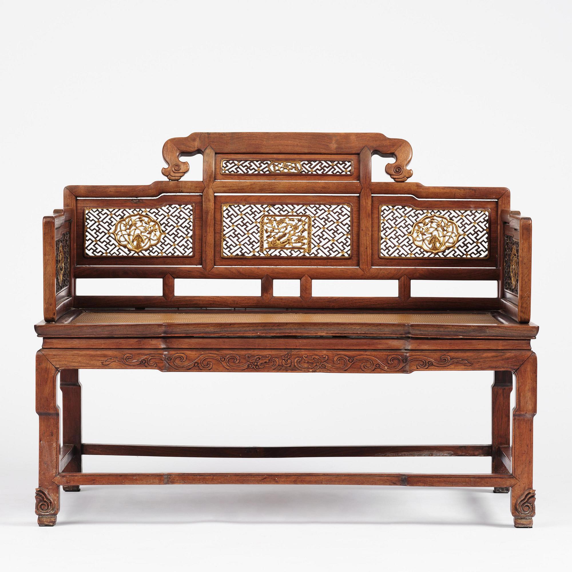 Dagbädd, hardwood. Qingdynastin, 1800-tal.