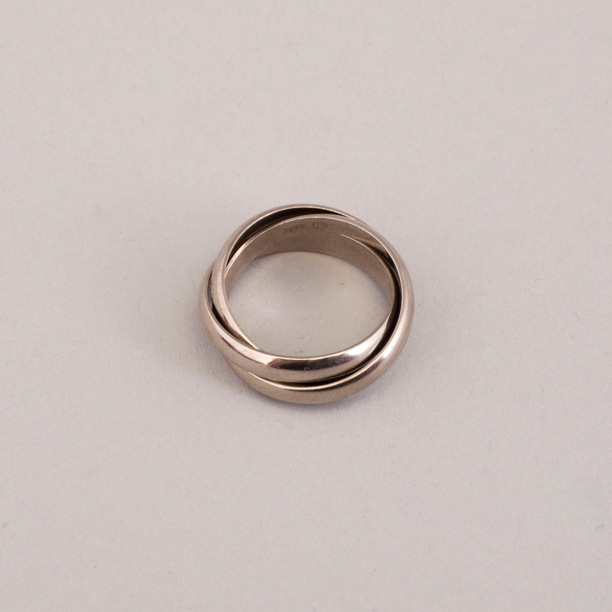 RING, "Trinity" Cartier. 18K vitguld.