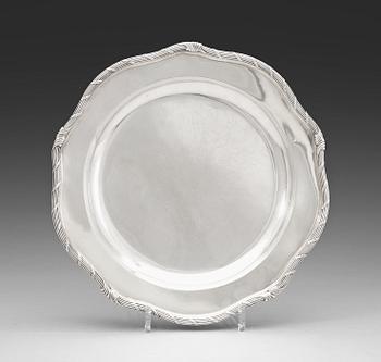 792. A Swedish 18th century silver dish, marks of Jonas Thomasson Ronander, Stockholm 1761.