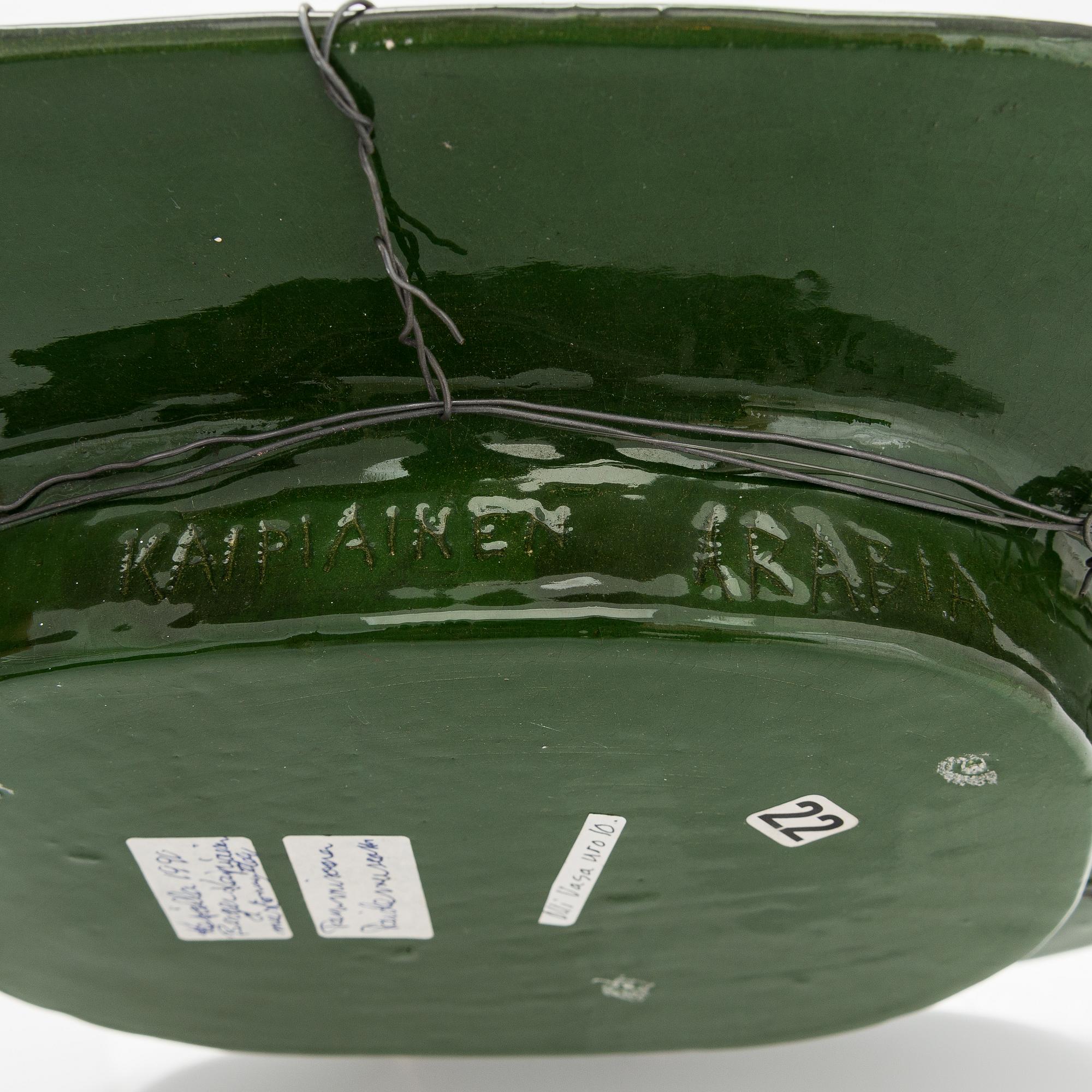 Birger Kaipiainen, a 1960's stoneware relief signed Kaipiainen, Arabia.