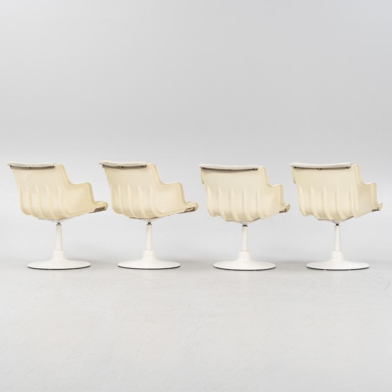 Yrjö Kukkapuro, four swivel chairs, HAIMI, Finland, 1970's.