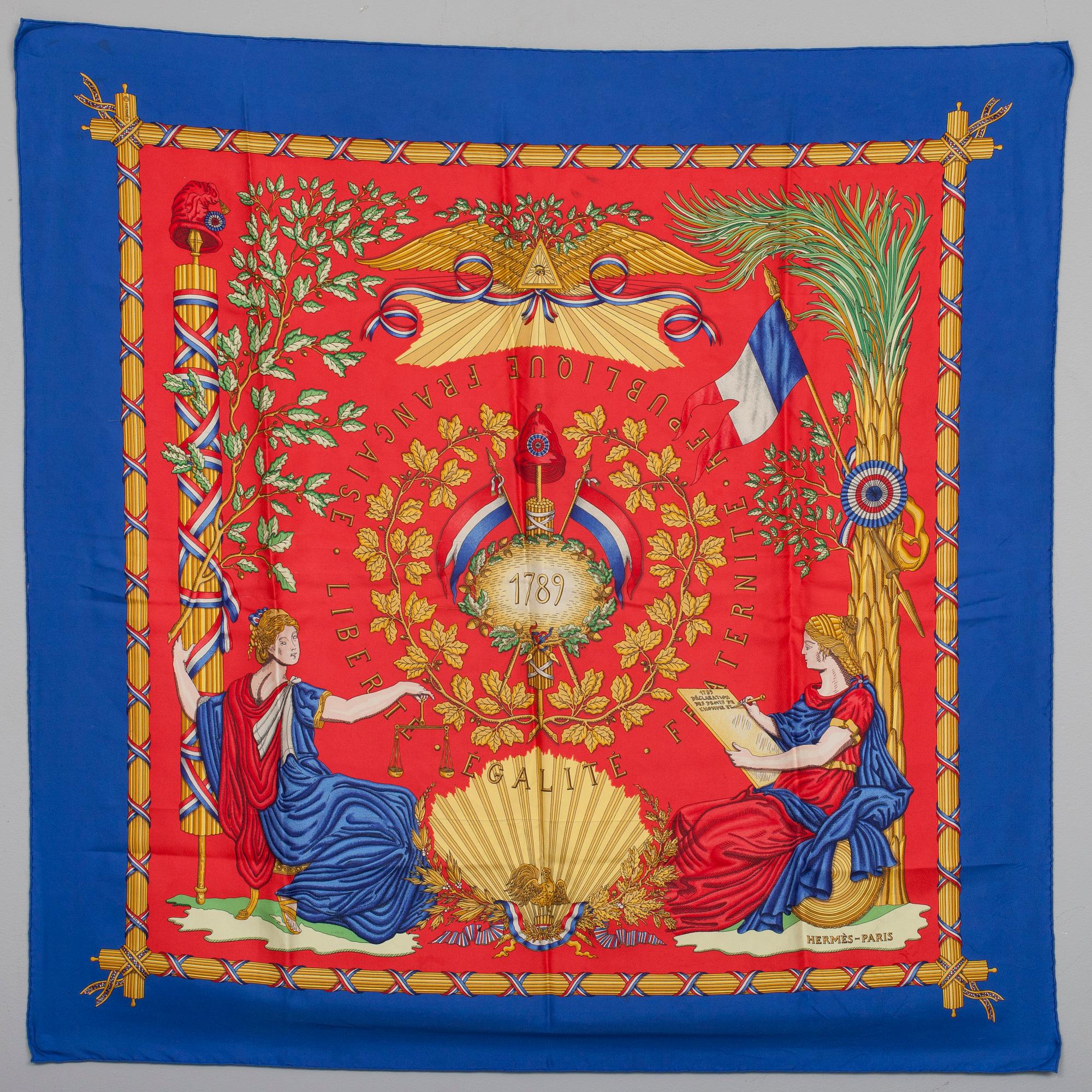 SCARF, "1789 Liberté, Égalité, Fraternité", Hermès.