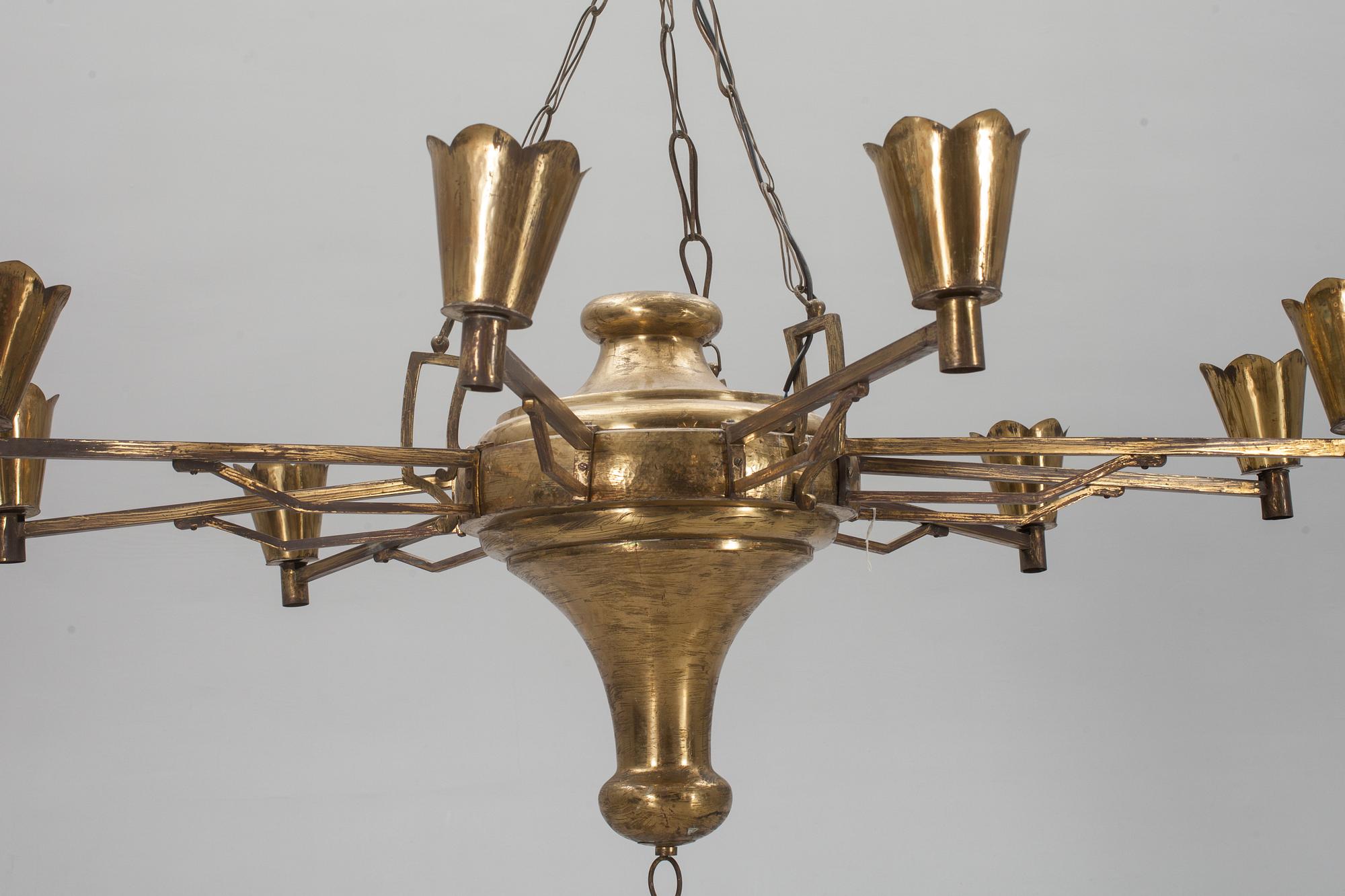 TAKLAMPA, 1900-talets mitt. Diam 150, höjd c:a 50 cm.