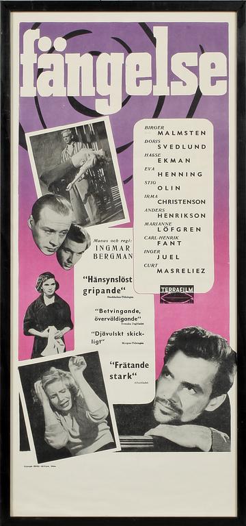 FILMAFFISCHER, 6 st, Ingmar Bergman, 1900-talets tredje kvartal.