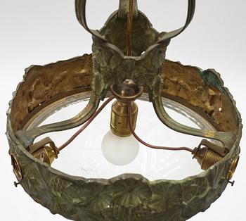 Taklampa, brons, Jugend, Böhlmarks lampfabrik 1907-24.