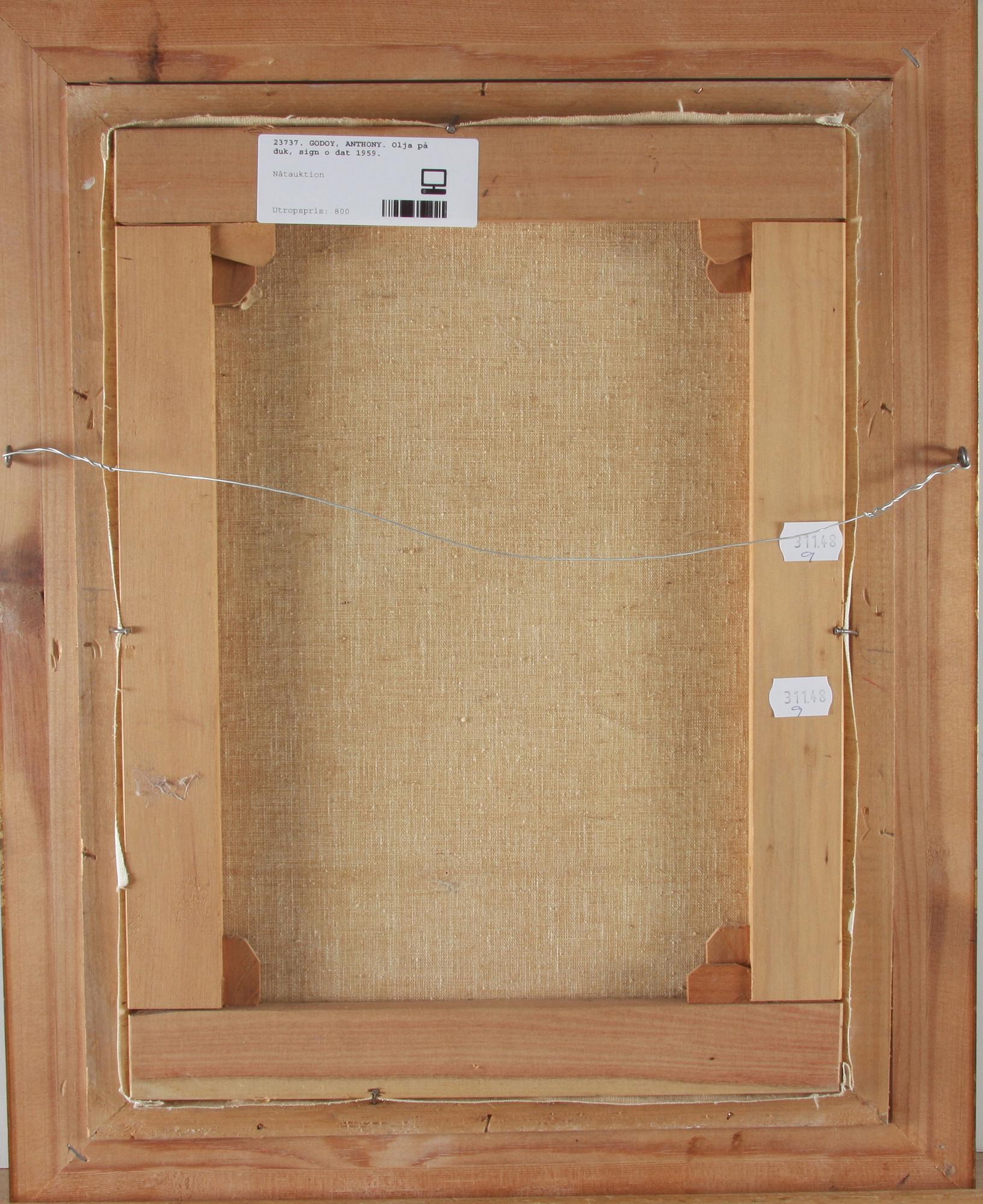 GODOY, ANTHONY. Olja på duk, sign o dat 1959.