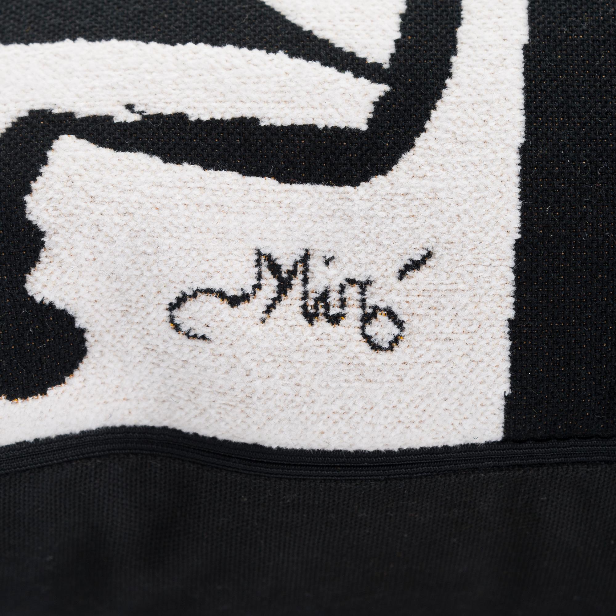Cushion "Femme, oiseau 1976", Miro, Jules Pansu.