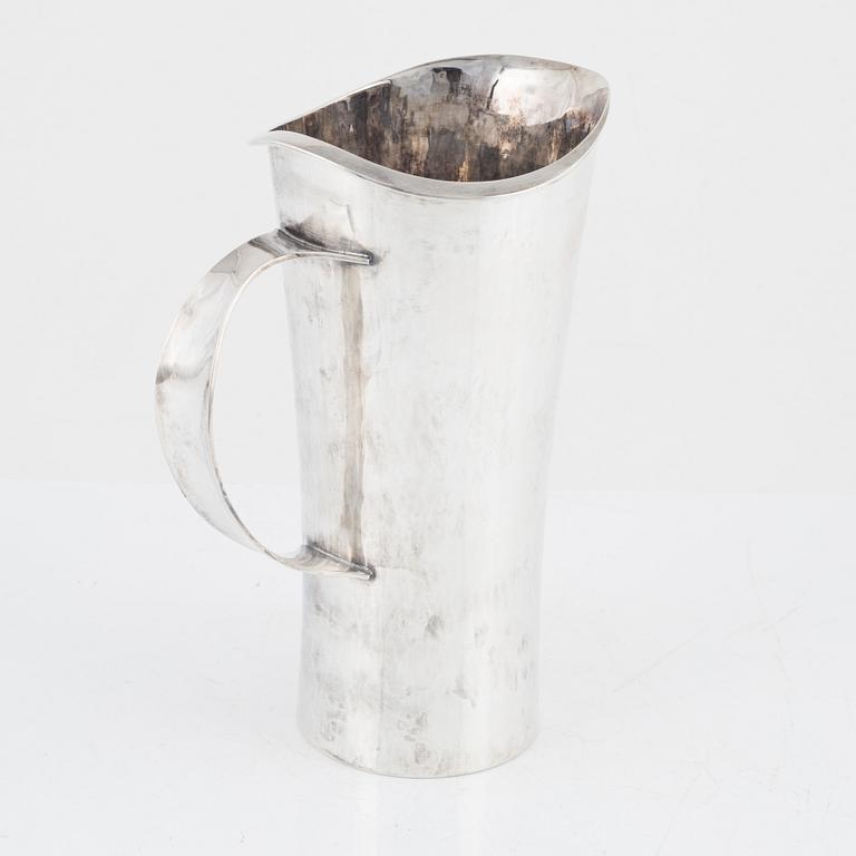 A silver jug, mark of Markströms Guldsmeds Ab, Uppsala 1968.