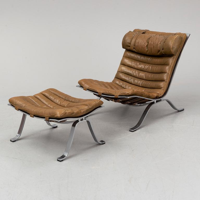 A 'Ari' easy chair and ottoman by Arne Norell.