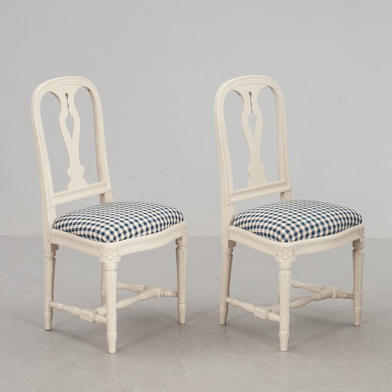 STOLAR, ett par, gustaviansk stil, "Hallunda", IKEAs 1700-talsserie. Sent 1900-tal.