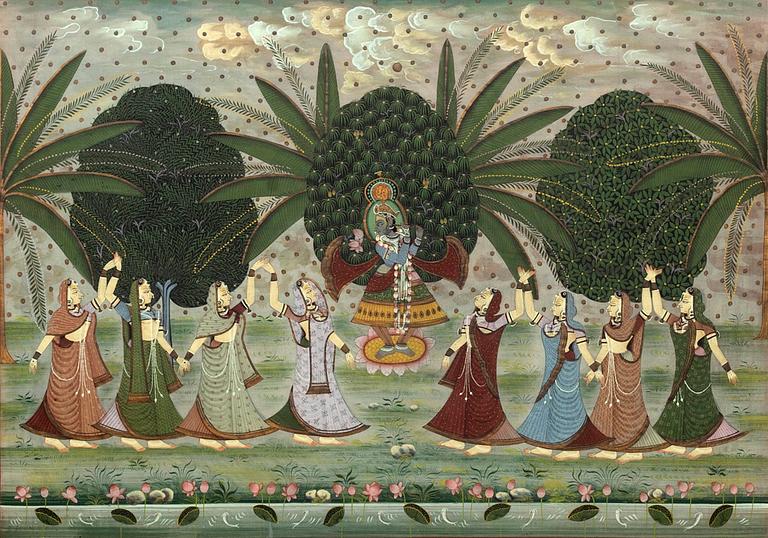 OKÄND KONSTNÄR 1900-TAL , Indian gouache.