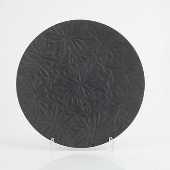 Anna Elzer Oscarson, a lidded vase and charger, 'Dusty Diamonds'.