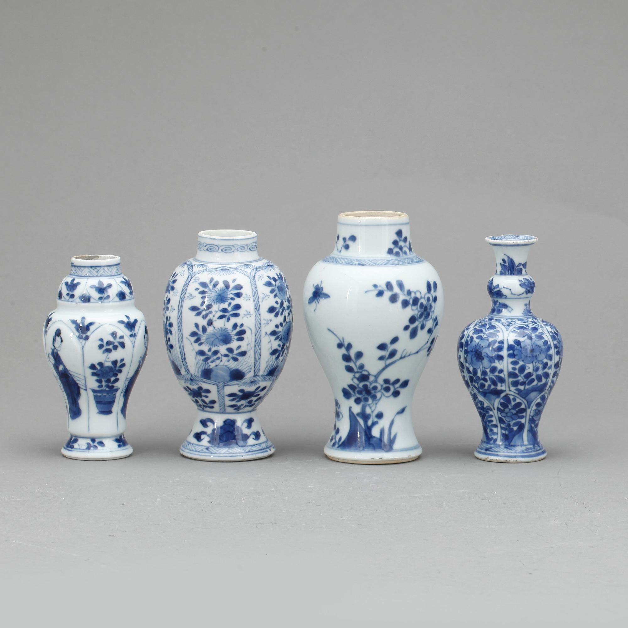 TEDOSOR, 4 st. Porslin. Kina. 1700-tal.