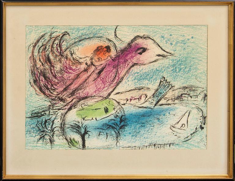 Marc Chagall, färglitografi, ur Derrière le Miroir nr 132 1962.
