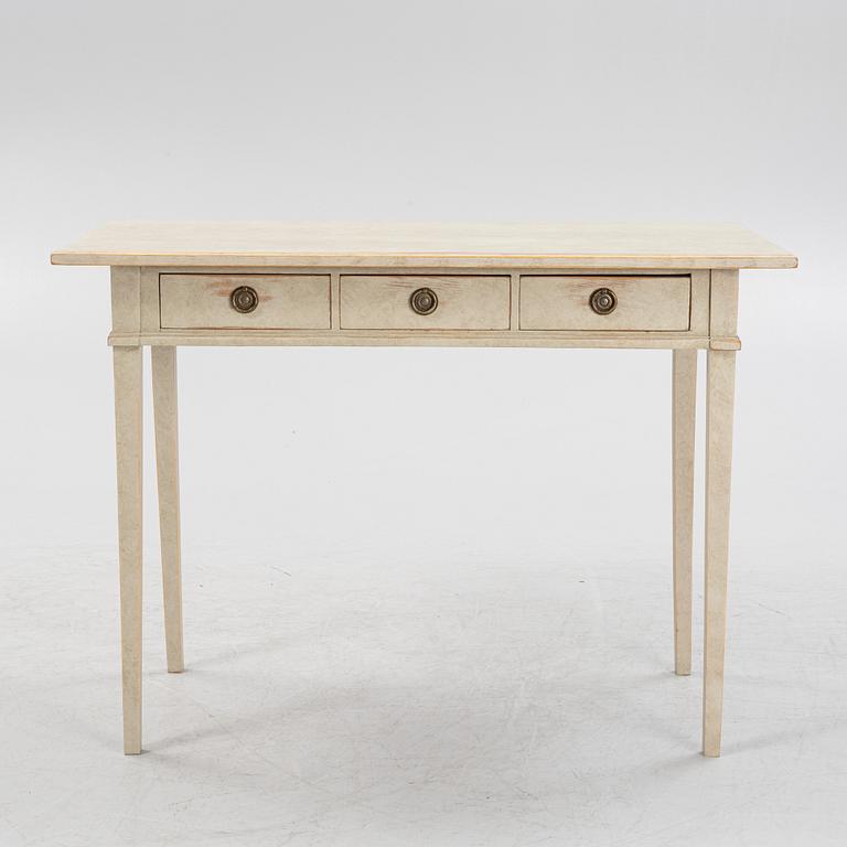 A Gustavian style side table, around 1900..