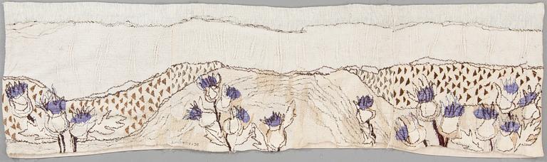 A TEXTILE, mixed techniques, ca 88 x 307,5 cm, signed R. MURIKOFF -70.