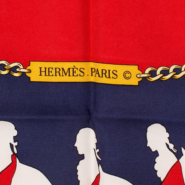 HERMÈS, scarf, "Manège", Philippe Le Doux, original issue 1974.