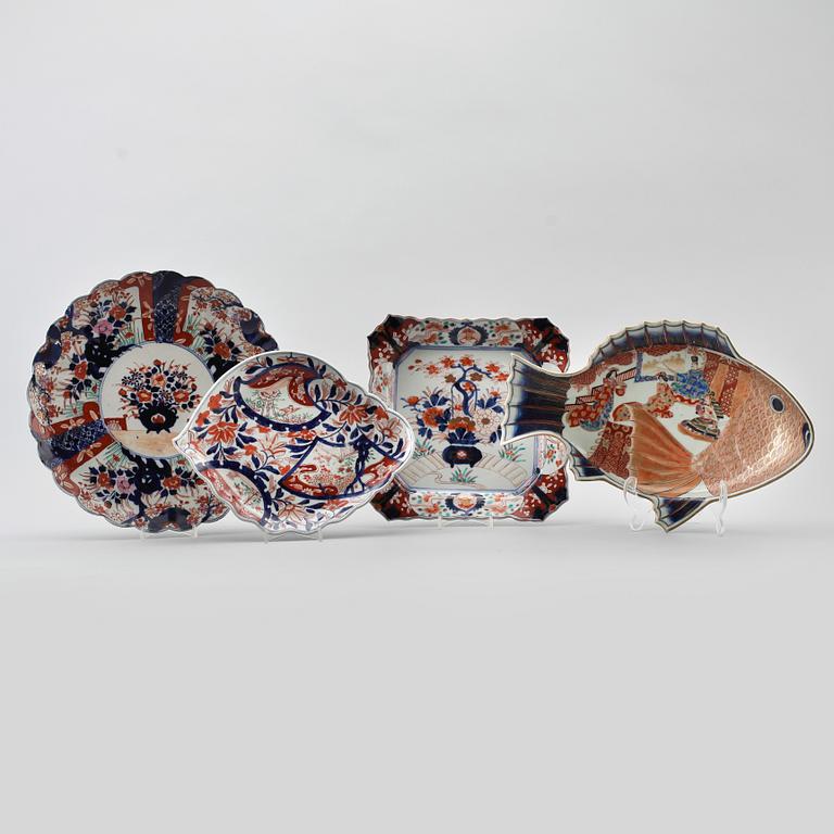 FAT, 4 st, porslin, Imari, Japan, 1900-talets förta hälft.