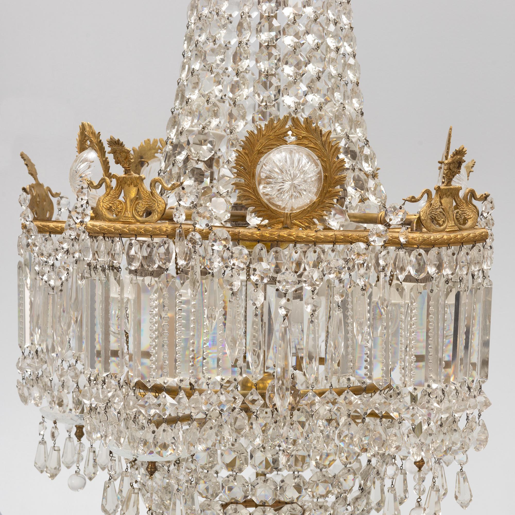 A ceiling light, circa 1900.