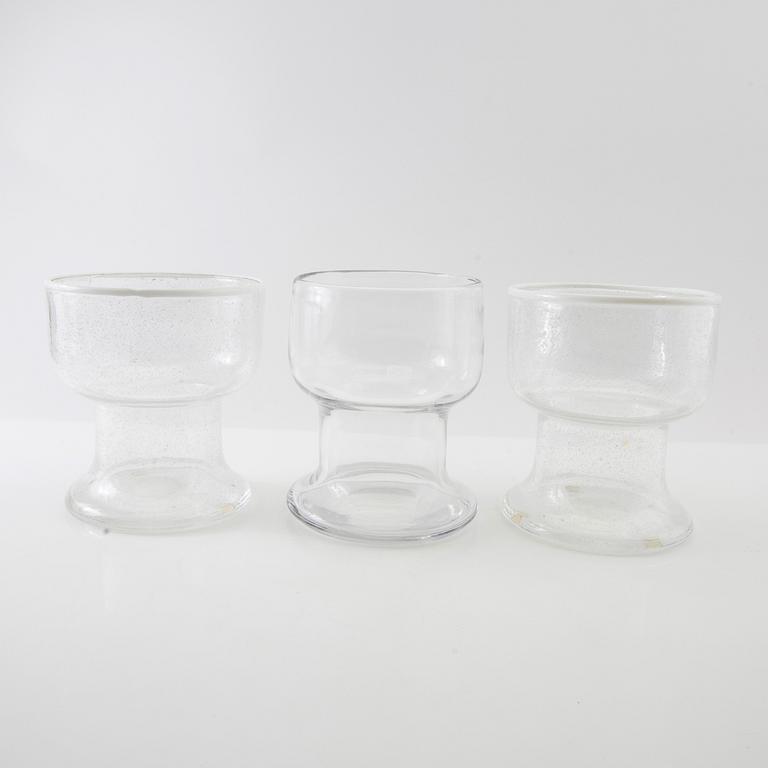 Signe Persson-Melin, Bowls 3 pcs Kosta Boda late 20th century.