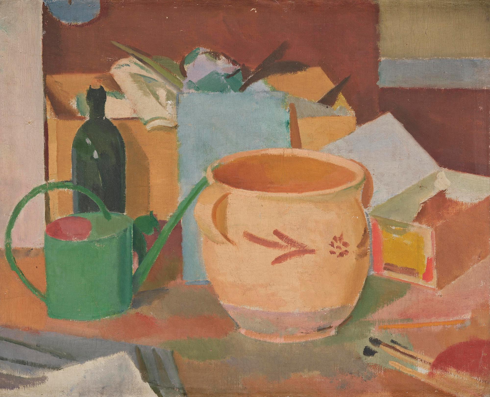 Karl Isakson, Still Life with Green Watering Can.