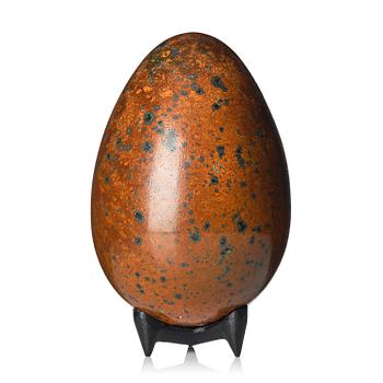 188. Hans Hedberg, a faience sculpture of an egg, Biot, France.