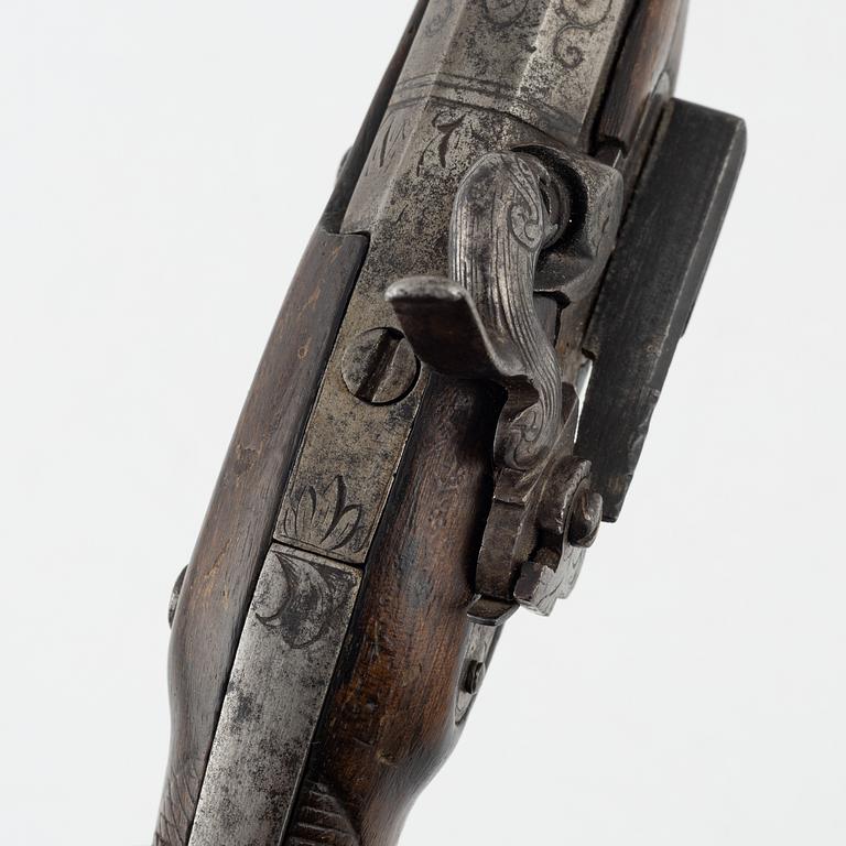 A Spanish converted percussion pistol from around the year 1800.