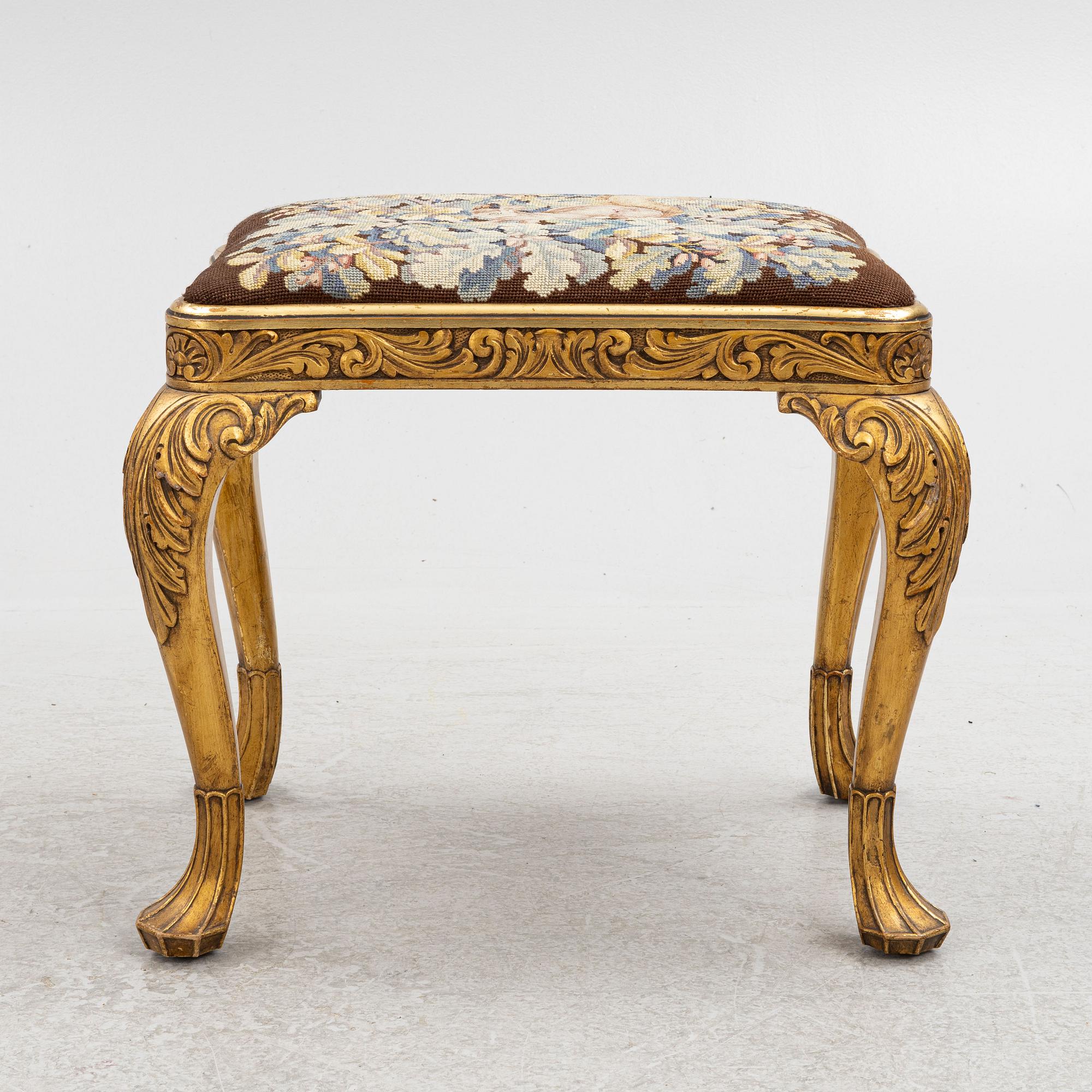 Stool, Louis XIV style, first half of the 20th century.