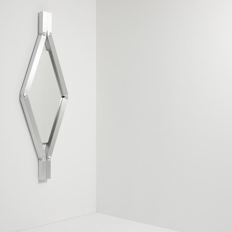 David Taylor, a unique wall mirror, "Aluminium Mirror", Studio Mellösaverken, Sweden, 2024.