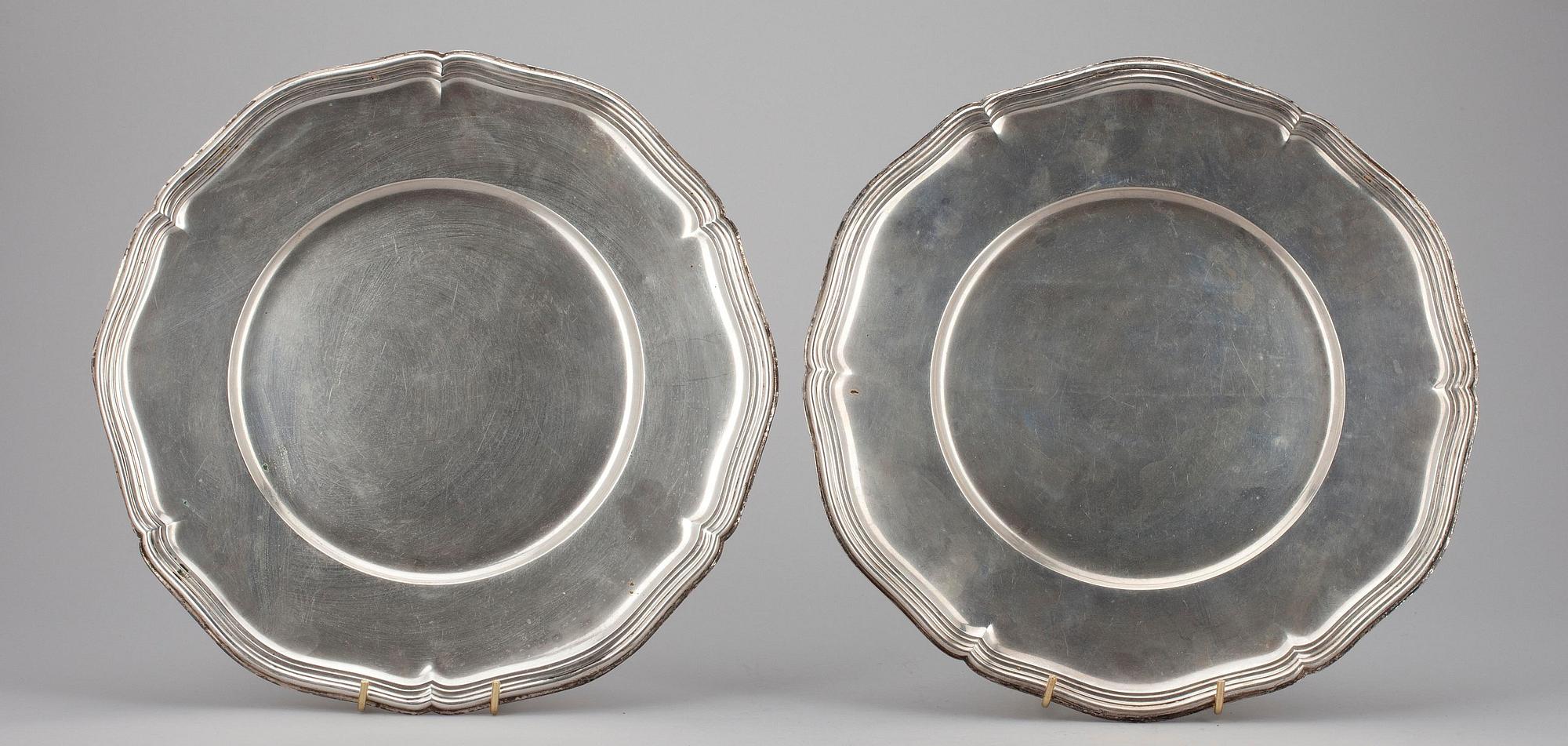 SILVERTALLRIKAR, 6 st, 800 silver. Tyskland. Vikt 2330 g.