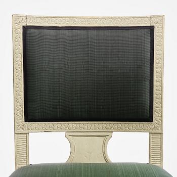 A set of eight (6+2) klismos-chairs attributed to C. J. Wadström (master 1788-1816).