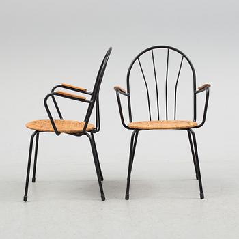 A set of six second half of the 20th century chairs.