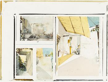 Lars Lerin, watercolor, signed and dated 1988.