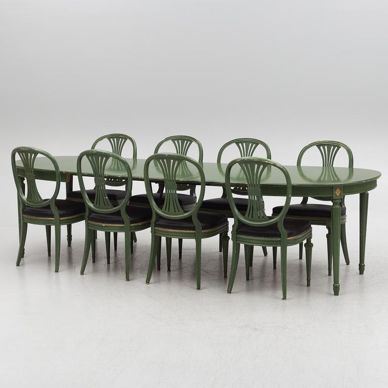 Matgrupp, 9 delar, gustaviansk stil, Åmells, 1900-talets andra hälft.