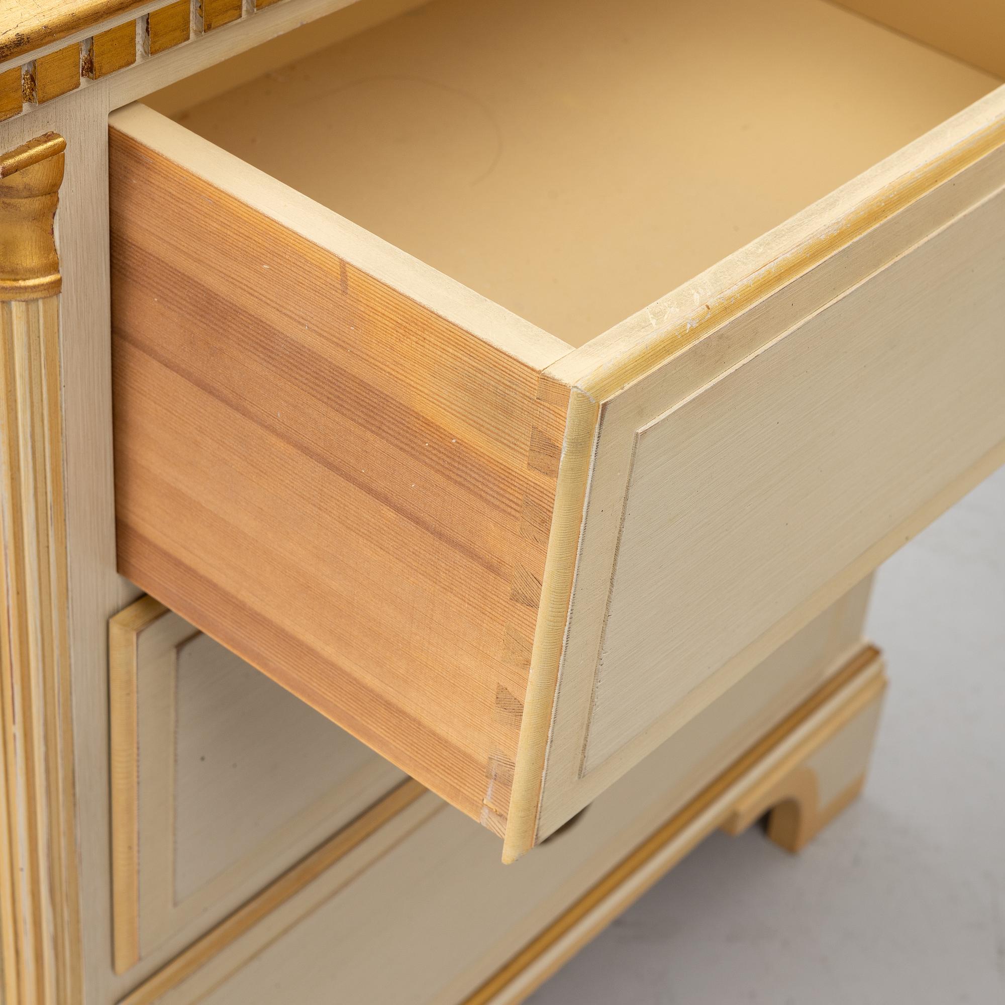 Bedside tables, a pair, K.A Roos.