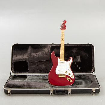 A 1980-81 Fender Stratocaster "Strat" electric guitar.
