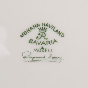 MATSERVIS, 60 delar, porslin, Johann Haviland Bavaria modell Raymond Loewy.