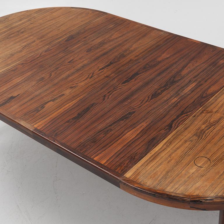 Poul Hundevad, dining set, table and a set of three chairs, Denmark, 1960s.