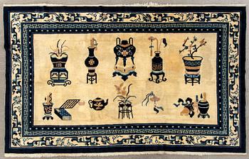 An semiantique/antique Chinese Baotou carpet ca 160 x 250 cm.