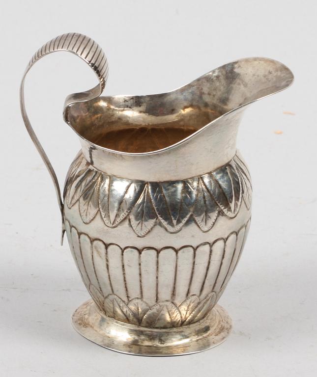 GRÄDDKANNA, silver. Johan Erik Åhlén, Sala 1857.