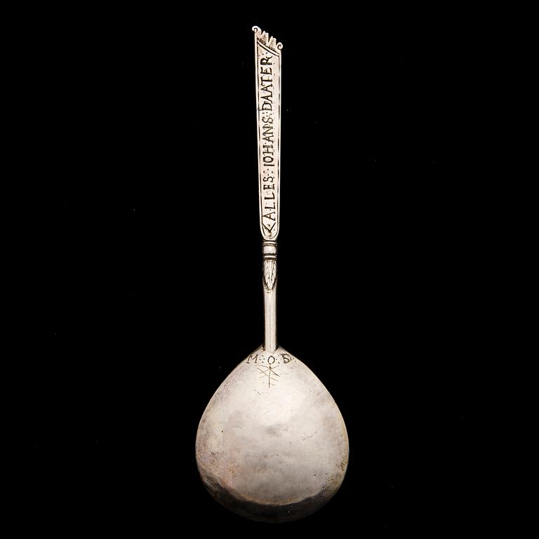 SPOON, silver, baroque 17th century, weight 35 g.