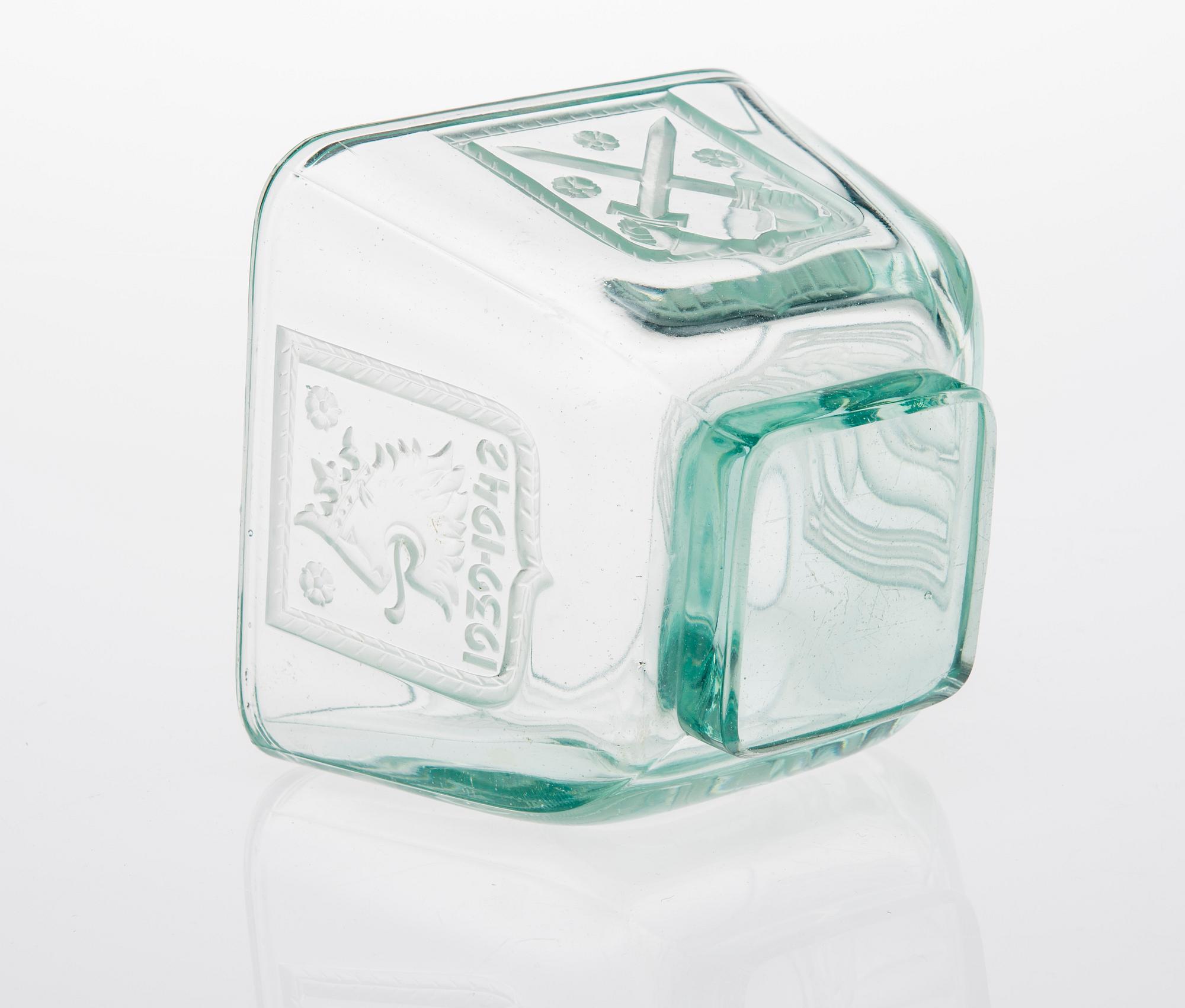 SKÅL, glas, "Mottimalja 1939-1942" Riihimäen Lasi Oy.